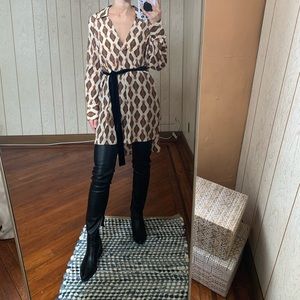 Zara velvet belt printed shirt